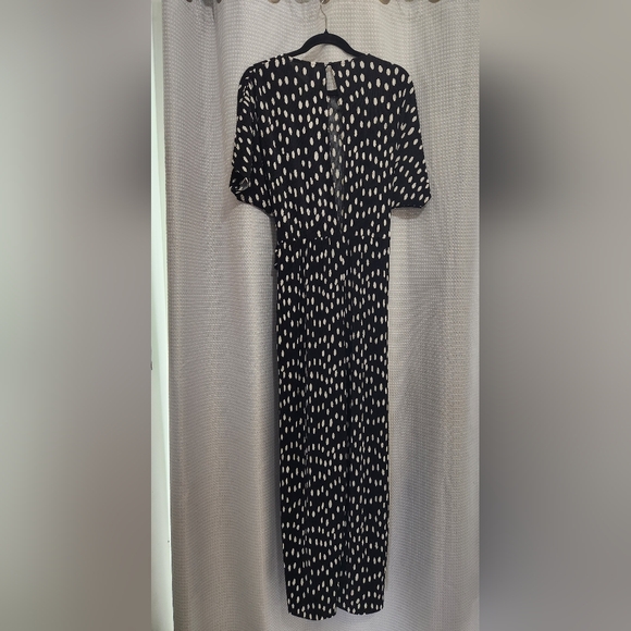 ASOS Polka Dot Plisse Culotte Jumpsuit - Picture 8 of 8